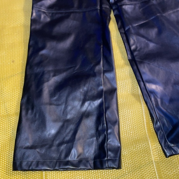 Black Faux Leather Pants - Picture 2 of 5